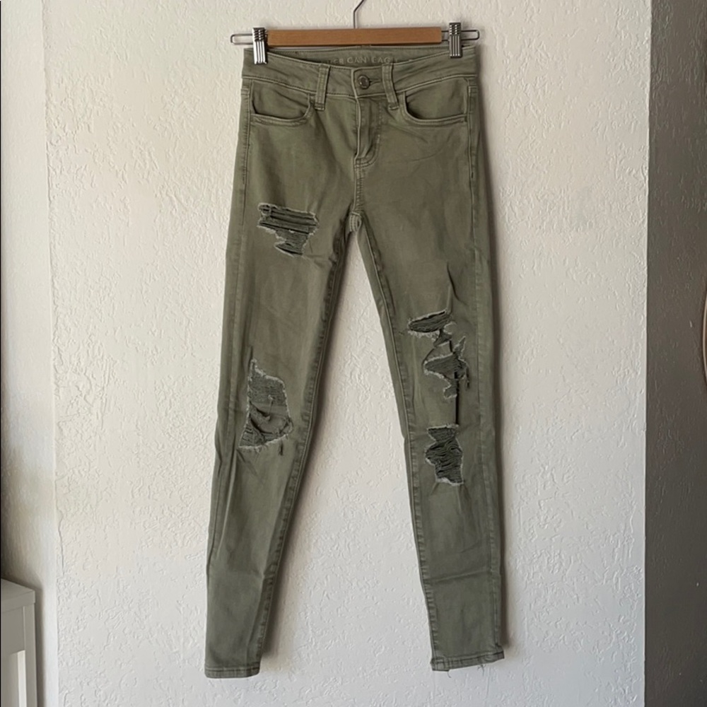 American Eagle Jeggings green